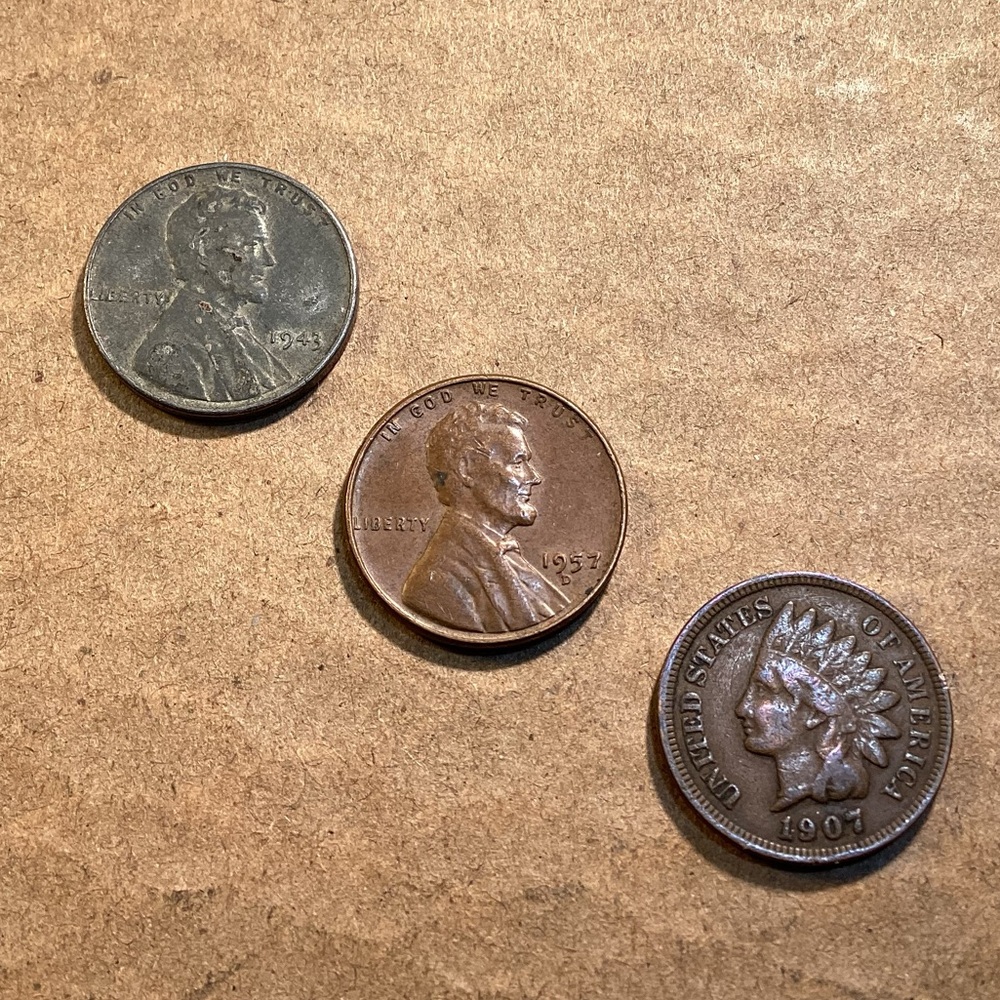 ⚫️ Vintage 2.5 lbs Copper Pennies 😳 + Indian Head - Steel War - Wheat & More 😳 - Picture 11 of 15